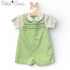Petit Ami Smocked Baby Romper